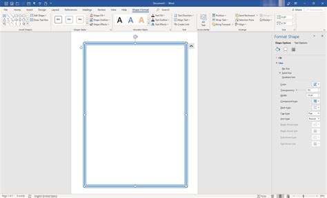 how to apply box border in word