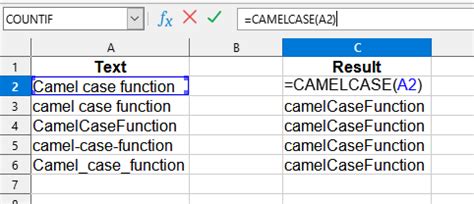 how to apply camel case in excel
