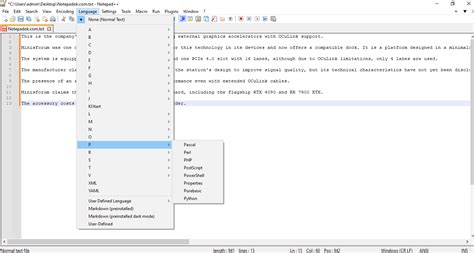 how to apply color to text in notepad ++