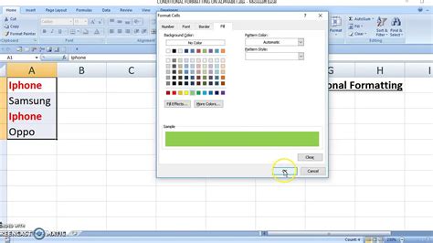 how to apply conditional formatting in word table