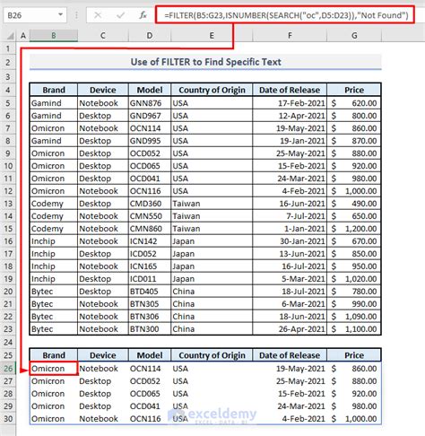 how to apply filter in excel for multiple rows
