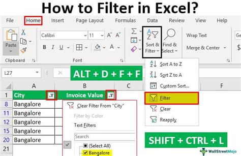 how to apply filter in excel in macbook