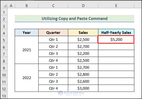 how to apply formula in excel for alternate rows