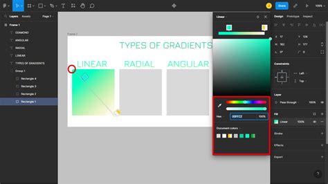 how to apply gradient in figma