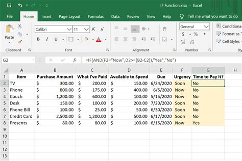 how to apply if and formula in excel