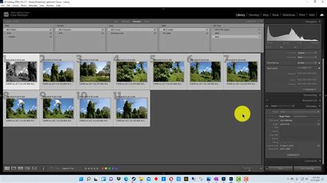 how to apply settings to multiple photos in lightroom