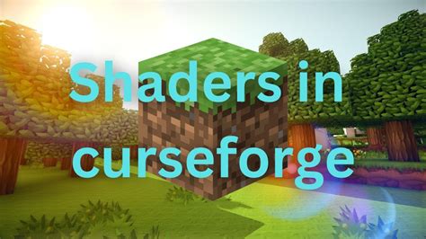 how to apply shaders in minecraft curseforge