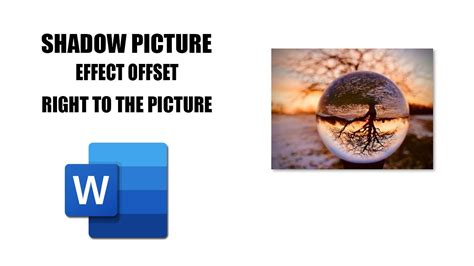 how to apply shadow picture effect offset right in word