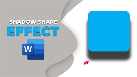 how to apply shadow shape effect in word