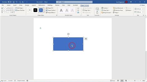 how to apply the offset bottom right shadow picture effect in word