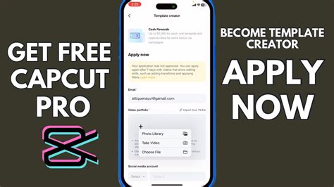 how to apply to be a template creator on capcut