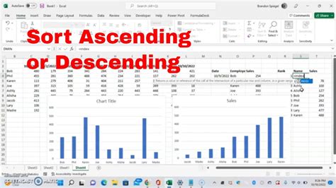 how to arrange charts in excel