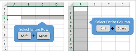 how to arrange column and row in excel shortcut key
