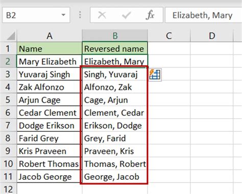 how to arrange excel by last name