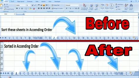 how to arrange multiple sheets in excel alphabetically