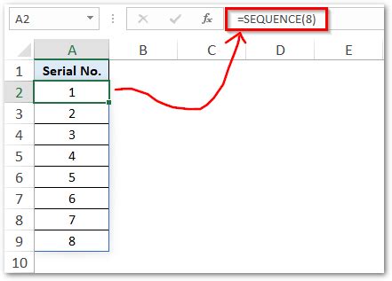 how to arrange number series in excel