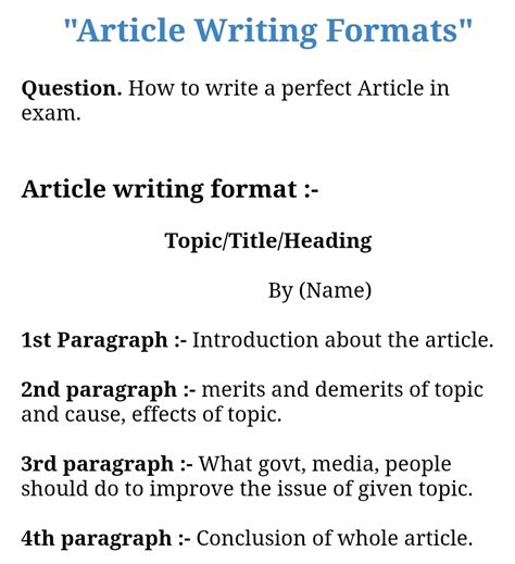 how to article format