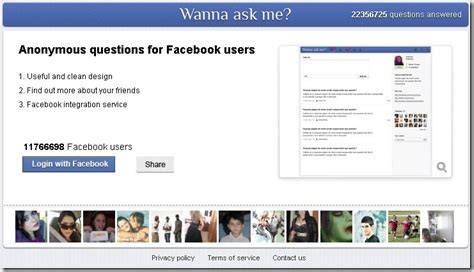 how to ask anonymous questions on facebook