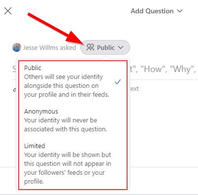 how to ask anonymous questions on quora