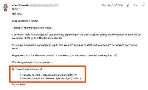 how to ask for a form through email
