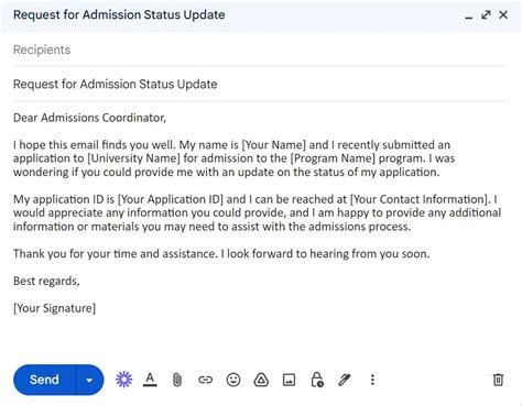 how to ask for an application