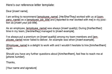 how to ask for character reference email