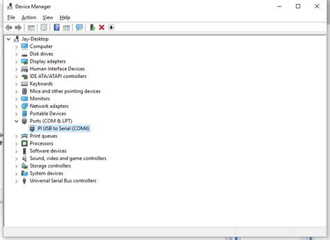 how to assign a com port to a usb device windows 10