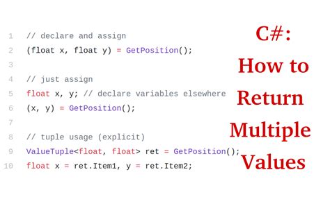 how to assign multiple values to a single variable in c#