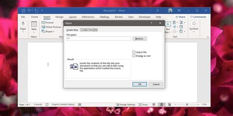 how to attach a document in word online