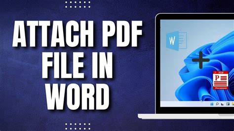 how to attach a pdf file in word