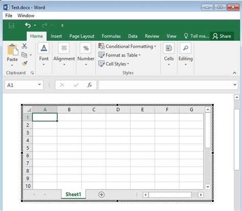 how to attach excel file in word