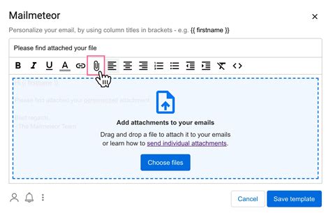 how to attach files in mail merge