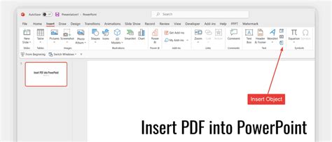 how to attach pdf to powerpoint presentation