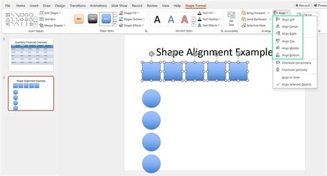 how to auto align shapes in powerpoint