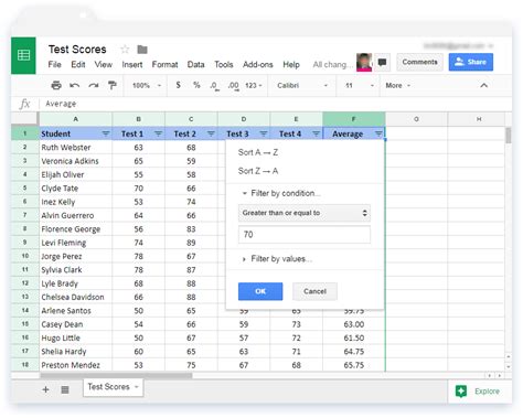 how to auto filter in google sheets