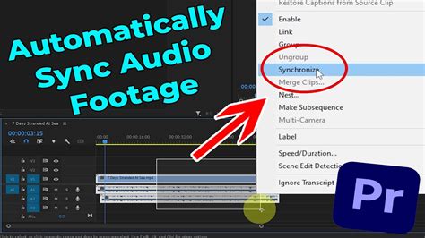 how to auto sync audio in premiere