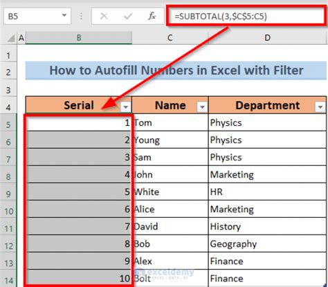 how to autofill numbers in excel on ipad