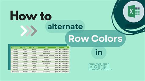 how to automatically alternate row colors in excel