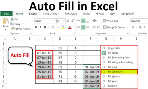 how to automatically autofill in excel