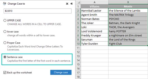 how to automatically capitalize first letter in excel cell