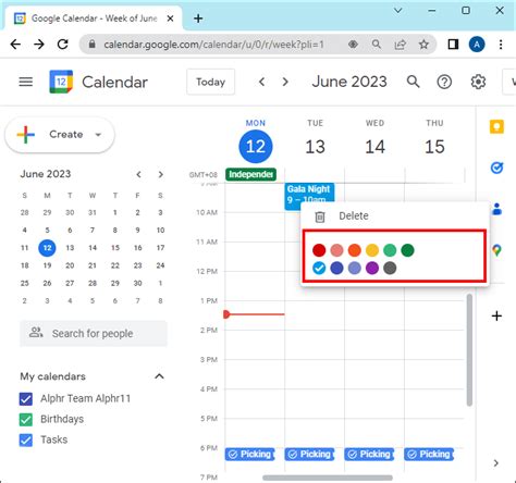 how to automatically color code google calendar
