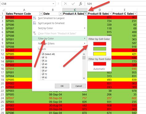 how to automatically colour code rows in excel