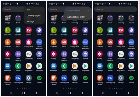 how to automatically organize apps on android samsung