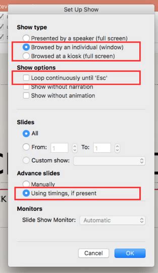 how to autoplay slides in powerpoint