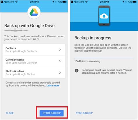 how to backup iphone data in google drive