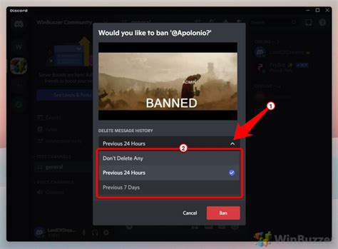 how to ban a user id on discord