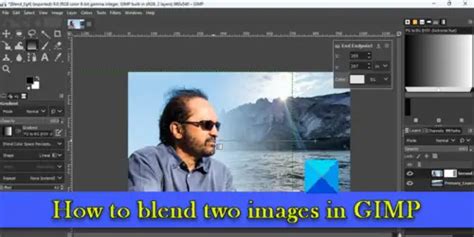 how to blend background in gimp