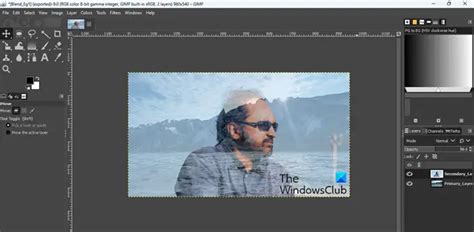how to blend layers in gimp