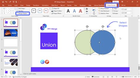 how to blend shapes in powerpoint
