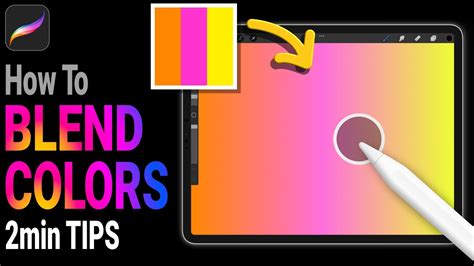 how to blend two colors in procreate